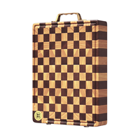 好管家棋盘格相思木菜板家用砧板双面可用切菜案板40*30*2.5cm 【耐砍横纹】棋盘格抗菌砧板40cm