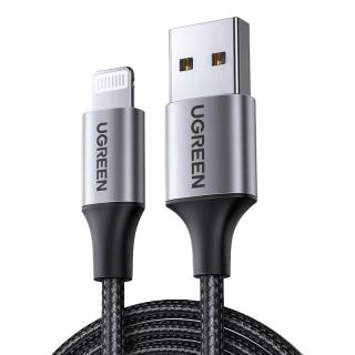 绿联 快充 苹果数据线  尼龙织 Lightning 黑色 USB-A 2.4A 10W