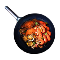 CHAN CHI KEE 铁锅炒菜锅陈枝记手工锻打熟铁锅传统圆底炒锅无涂层燃气灶煤气灶 32cm铁柄单锅+铲子