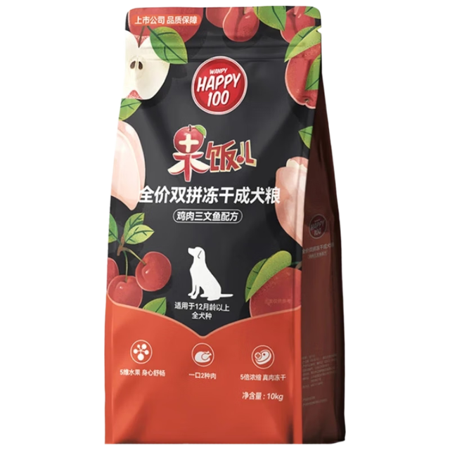 顽皮 鸡肉冻干 成犬粮10kg