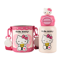 BEDDYBEAR/杯具熊 316钢 儿童保温杯 双饮盖 吸管 Kitty猫 600ml 501-600mL 501-600mL