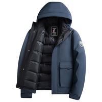 ROMON/罗蒙 保暖 男士羽绒服 M 170 (100-115斤) 藏青色