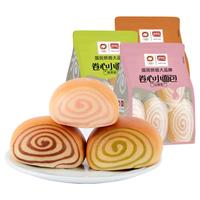 盼盼 【28元任选5件】经典小面包早餐速食吐司饼干休闲零食散装大集合 卷心小面包抹茶味 110g