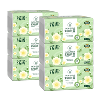 yusen 雨森 乐青系列抽纸400张5层原生木浆柔韧亲肤 6包实惠装