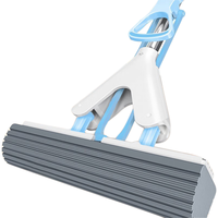 雅高 伸缩款胶棉拖把 拖把头 吸水海绵拖把不锈钢杆挤水免手洗