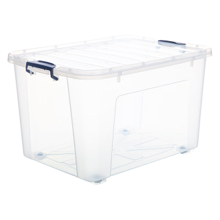 京东京造 收纳箱 105L(尺寸未提供) 透明色 带轮
