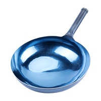 阎铁匠章丘炒锅铁锅轻便锻打炒菜锅无涂层老式物理不粘锅家用炒勺已开锅  轻便镜面款锅把一体32厘米 32cm