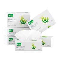 yusen 雨森 纯木生活抽纸 5层*52张*6包(170*118mm)