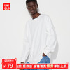 UNIQLO 优衣库 男装/男女同款柔软圆领T恤长袖纯色纯棉休闲上衣打底469940 469940/00白色 2XL /185/112C