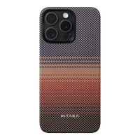 PITAKA MagSafe磁吸 iPhone 15 Pro Max手机壳 芳纶纤维 日落
