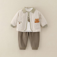 男童秋冬新款三件套a类婴儿可爱卡