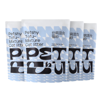 petshy 百宠千爱椰壳碳豆腐混合猫砂2kg*4包强去臭力铲屎轻松