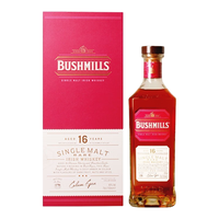 百世醇（BUSHMILLS）16年单一麦芽威士忌爱尔兰进口洋酒 高年份珍藏 波本雪莉桶 16年单一麦芽700ml礼盒装
