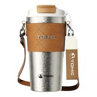 特美刻 钛杯咖啡杯便携男女保温杯水杯车载杯子毕业送老师 内外纯钛-雪花银-500ml