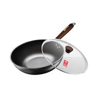 KÖBACH康巴赫铁锅家用炒菜锅无涂层铁锅平底锅不粘锅电磁炉燃气灶