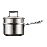 京东京造纯钛奶锅不粘锅家用煎煮汤锅泡面锅宝宝辅食锅燃气电磁炉通用20cm 赠蒸格 钛锤纹奶锅 20cm