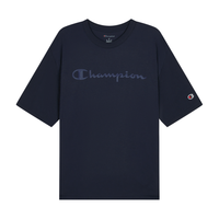 Champion 男女同款夏短袖T恤胶印草写logo装纯棉舒适