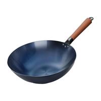 荣事达(Royalstar)铁锅炒锅不粘锅无涂层熟铁锅老式章丘炒菜锅家用燃气灶适用商用 【已开锅】无耳(平底) 34cm
