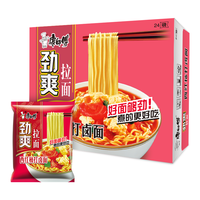 康师傅 方便面 劲爽老坛酸菜牛肉面 24入袋装泡面 整箱装