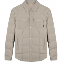 才子（TRIES）羽绒服男时尚翻领多口袋修身休闲简约易穿搭百分90鸭绒保暖防水 卡其色 XXL(180/96A)