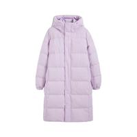 Gap男女装2024秋冬logo侧织带防风防雨长款羽绒服外套678675 淡紫色 165/88A(S) 亚洲尺码