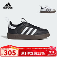 移动端、京东百亿补贴：adidas 阿迪达斯 童鞋25春季儿童三叶草软底SAMBA 360男女小童运动鞋T头鞋JH5194