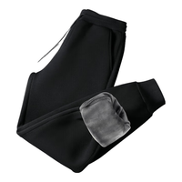 班尼路 加绒休闲裤男冬季加厚保暖黑色男士收脚裤宽松显瘦青少年束脚裤潮