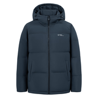 雪中飞 SNOWFLYING男士羽绒服冬季连帽防寒通勤休闲时尚保暖纯色百搭羽绒外套男 黑色 2XL (190)