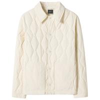 MARKLESS羽绒服男翻领90白鸭绒外套宽松休闲冬装夹克YRB2304M-1 米白色 XL