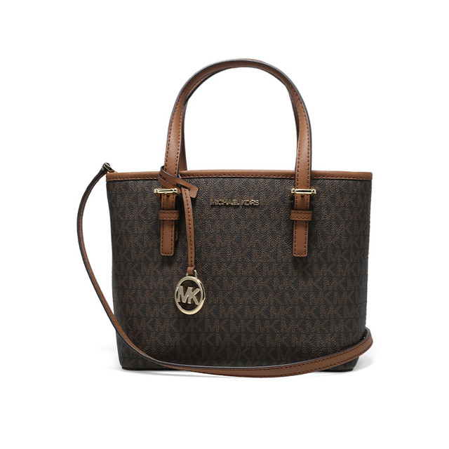 MICHAEL KORS 迈克·科尔斯 JET SET TRAVEL系列 女士手提包 35T9GTVT0B 香草拼粉色