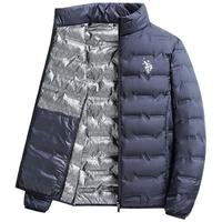 美国马球协会 U.S. POLO ASSN.USPOLOASSN保罗男石墨烯发热羽绒服立领保暖防寒外套轻薄连帽冬装