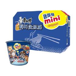 康师傅 方便面迷你桶鲜虾鱼板面12杯装