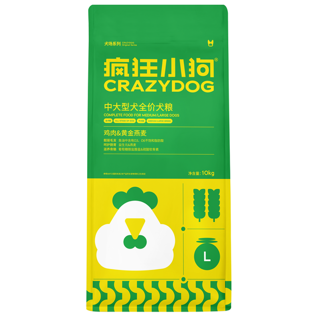 PLUS会员：疯狂小狗 中大型犬全阶段狗粮 20kg