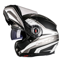 LS2 S2 摩托车头盔 机车四季 双镜片 揭面盔 FF370 特白印 L头围55-56