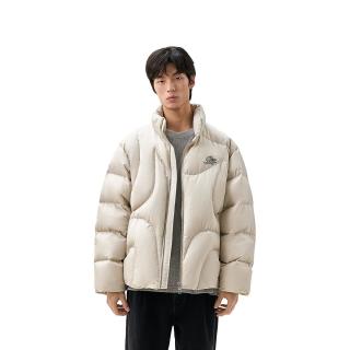 太平鸟 男装羽绒服美式复古面包服冬季宽松潮流外套 浅卡其色 L 浅卡其色 第一批