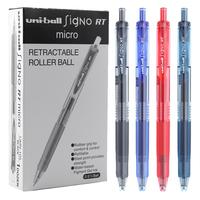 盒装 日本三菱铅笔 uni/三菱按动0.38mm中性笔 umn-138财务办公用极细按动水笔签字笔 子弹头红蓝黑色水笔