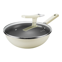 COOKER KING 炊大皇 CG30BT 白陶炒锅(30cm、不粘、无涂层、多层钢)