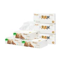 舒洁(Kleenex)爱地球抽取式3层 面巾纸乳霜纸 婴儿可用 添加日本乳液 4包装 120抽/包 0563-10