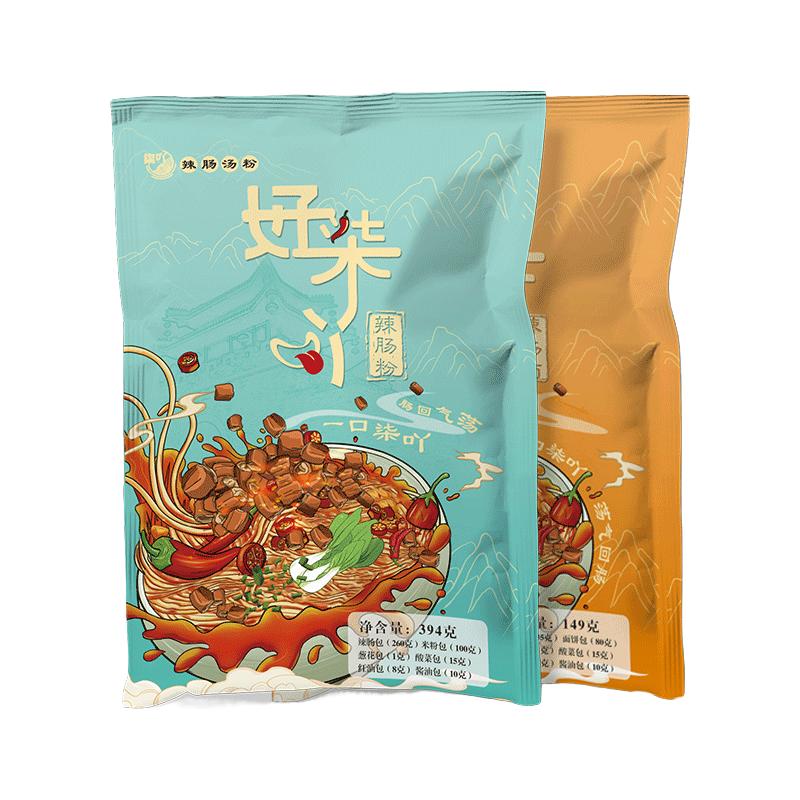 柒吖辣肠拌粉189g*3福建特产辣肠拌粉方便米粉速食米线夜宵