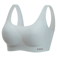 YANGXIN 氧心 女士无钢圈文胸套装 2119A 2件装(婴儿蓝+极简白)