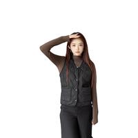 宝娜斯（BONAS）感绗缝马夹纽扣秋冬防风防寒保暖内衣女外穿休闲运动小香风 黑色 L【80-105斤】