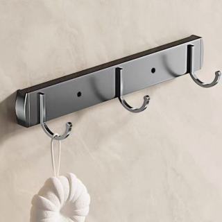 88VIP：四季沐歌 枪灰免打孔铝合金排钩 3钩款 赠免钉胶