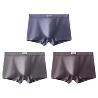 洁丽雅（grace）【95%新疆棉 专柜款50S】3条装男士内裤中腰平角舒适透气内裤男 【3条装】蓝灰+深灰+棕色 L【85斤-105斤】