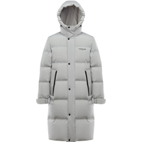 波司登羽绒服90绒男款连帽保暖防风宽松及膝长款厚款冬季外套B00145171E 艺术灰8171 195/108A