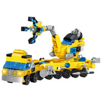 ZHEGAO 哲高 积木拼装玩具极地工程车挖掘机吊机汽车男孩六一儿童生日礼物 卫星车+潜艇(2盒独立盒装)