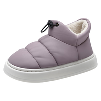 足力健老人鞋室内加绒厚底棉拖鞋居家保暖鞋25932049D 紫色 女款 40-41