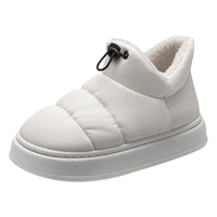 足力健老人鞋室内加绒厚底棉拖鞋居家保暖鞋25932049D 米色 女款 40-41