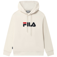 FILA斐乐款连帽卫衣2025秋季休闲宽松针织长袖上衣 【加绒版】蒸汽白-IV 3XL