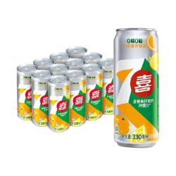 百事 可乐7喜碳酸饮料无糖小柑橘柠檬味330ml*12罐汽水饮料整箱