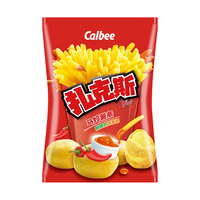 卡乐比（Calbee）薯条 扎克斯蘸酱86g/袋(含甜辣酱2包) 泰国薯条 休闲膨化零食
